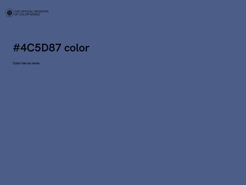 #4C5D87 color image