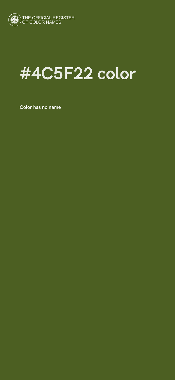 #4C5F22 color image