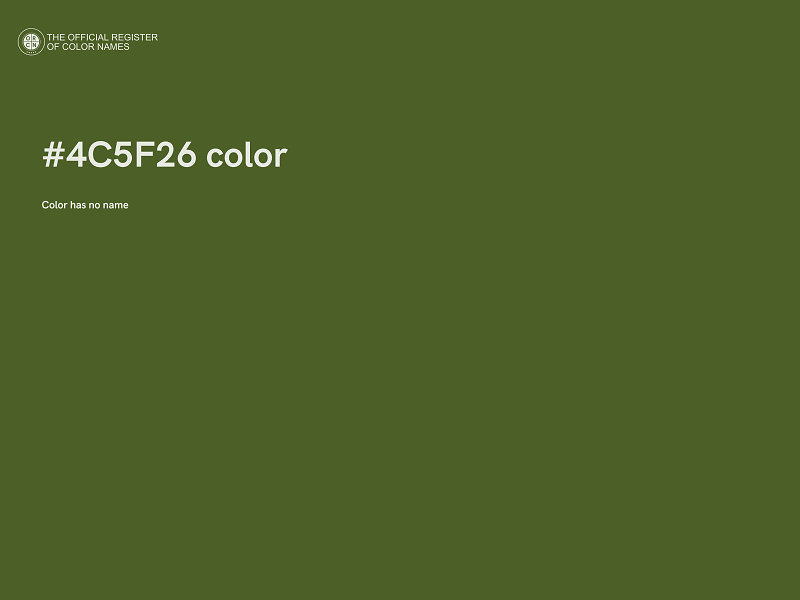 #4C5F26 color image