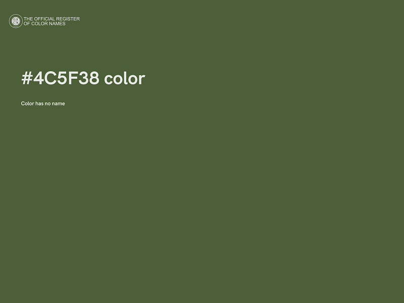 #4C5F38 color image