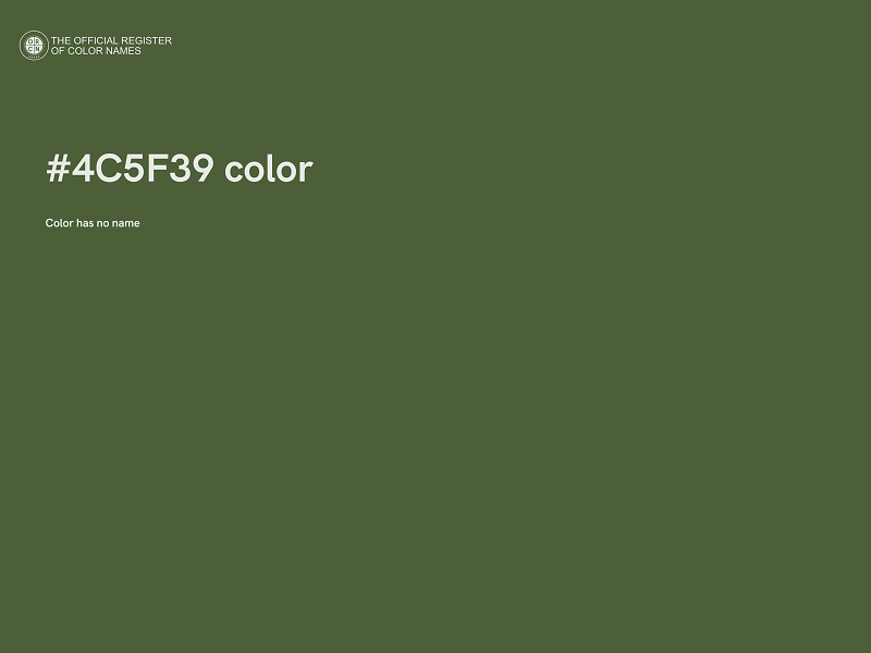 #4C5F39 color image