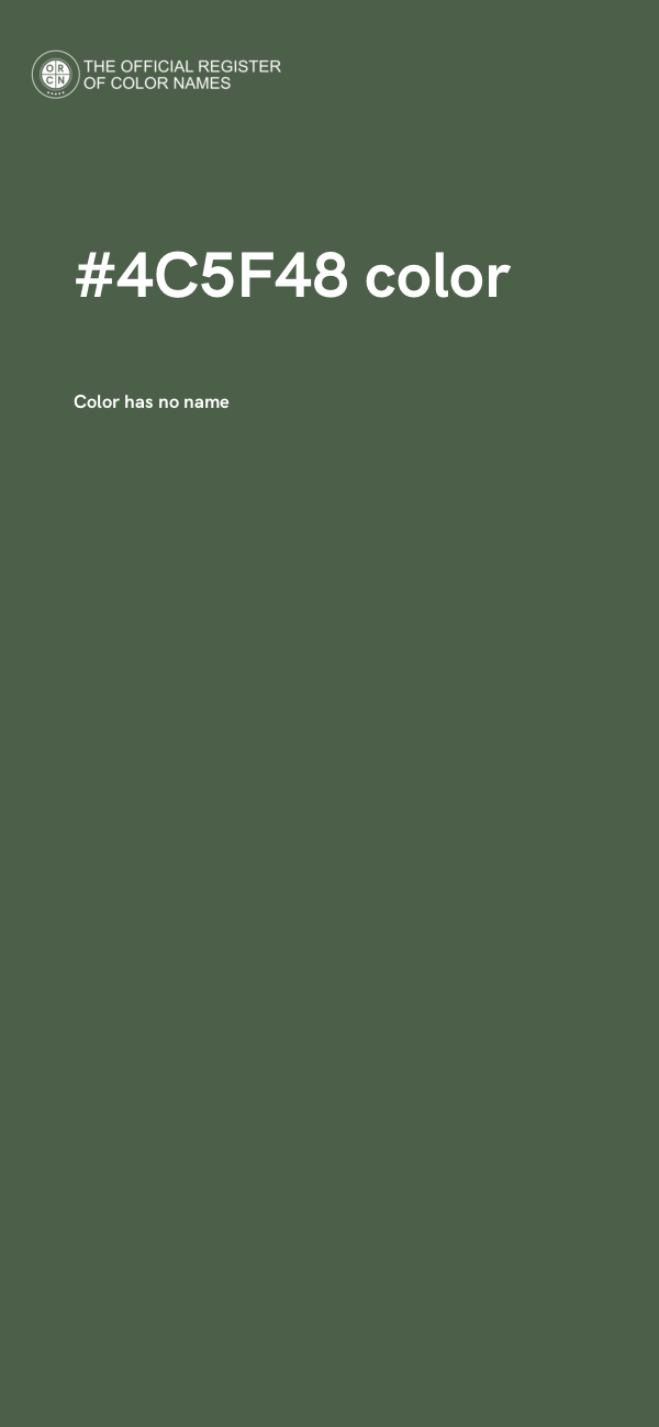 #4C5F48 color image
