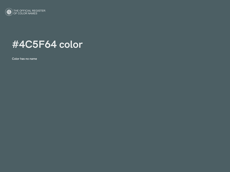 #4C5F64 color image