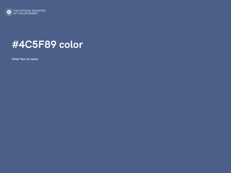 #4C5F89 color image