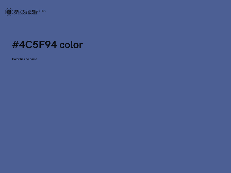 #4C5F94 color image