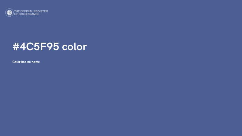 #4C5F95 color image