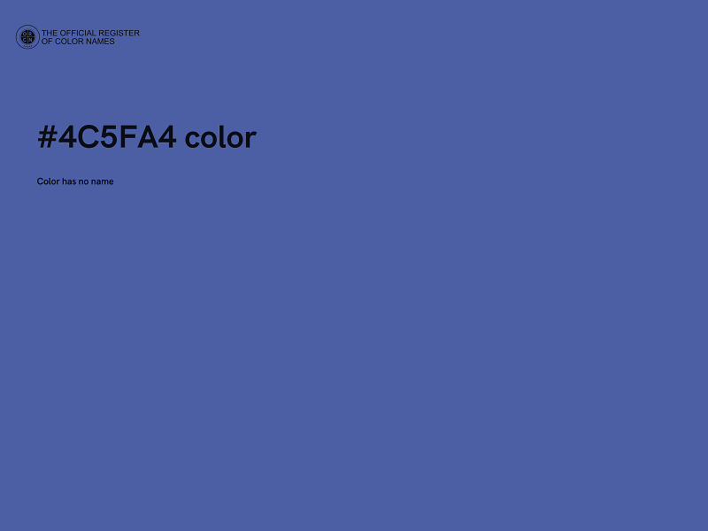 #4C5FA4 color image