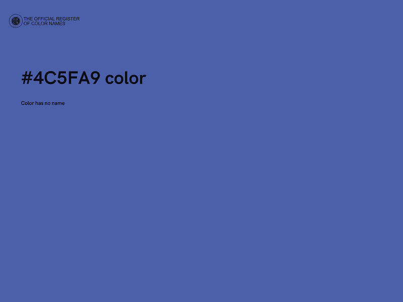 #4C5FA9 color image