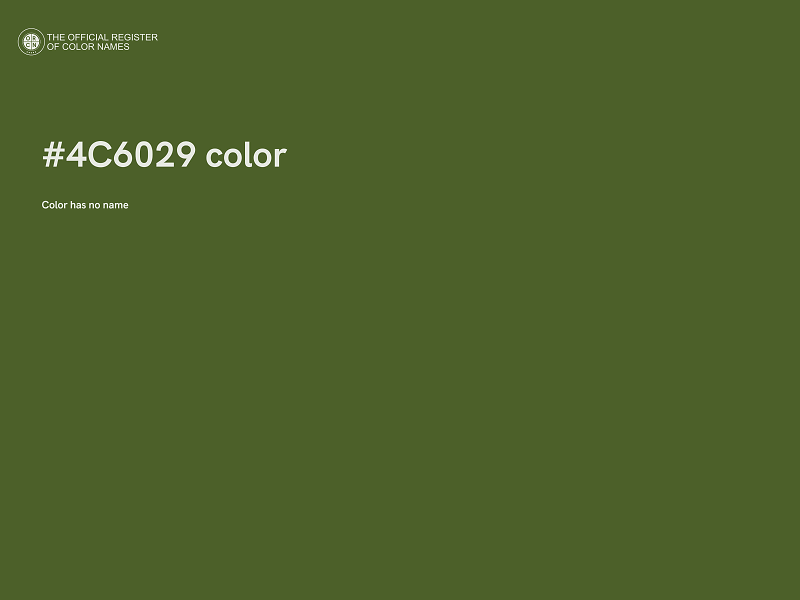 #4C6029 color image