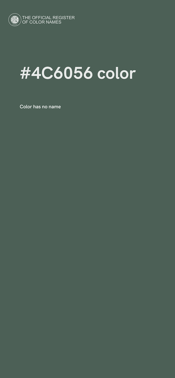 #4C6056 color image