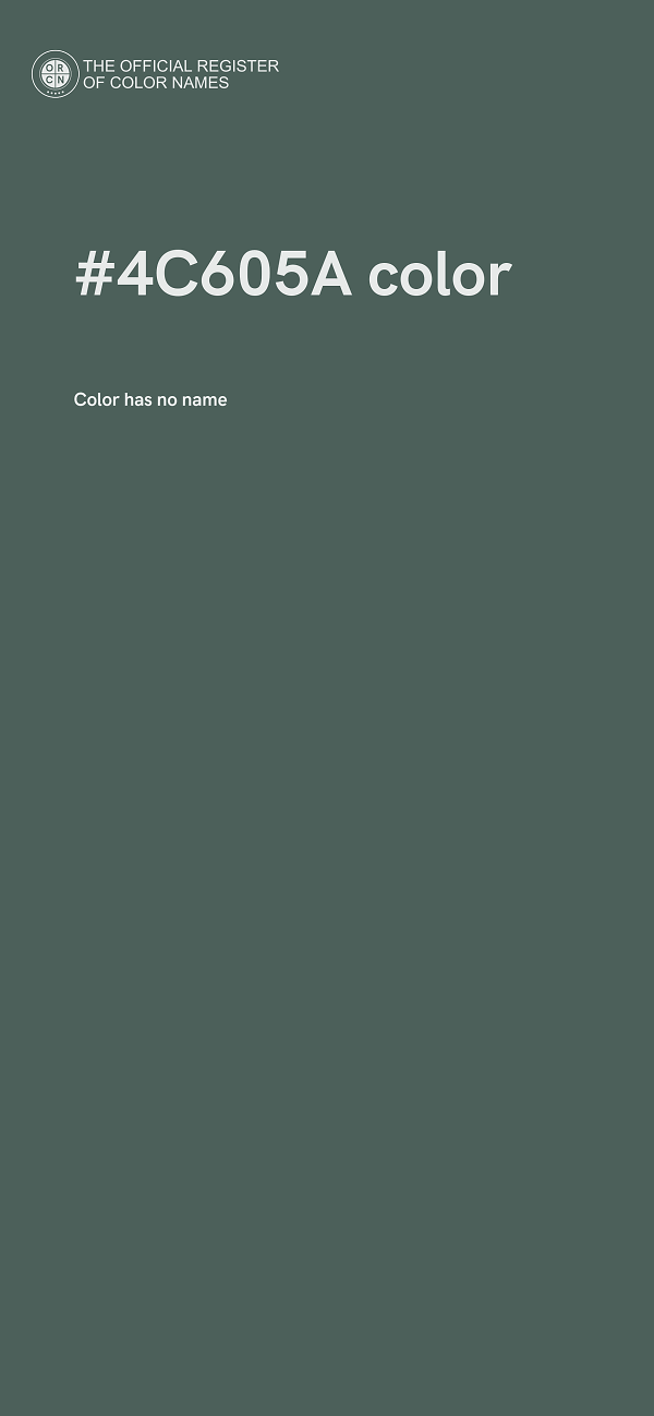 #4C605A color image