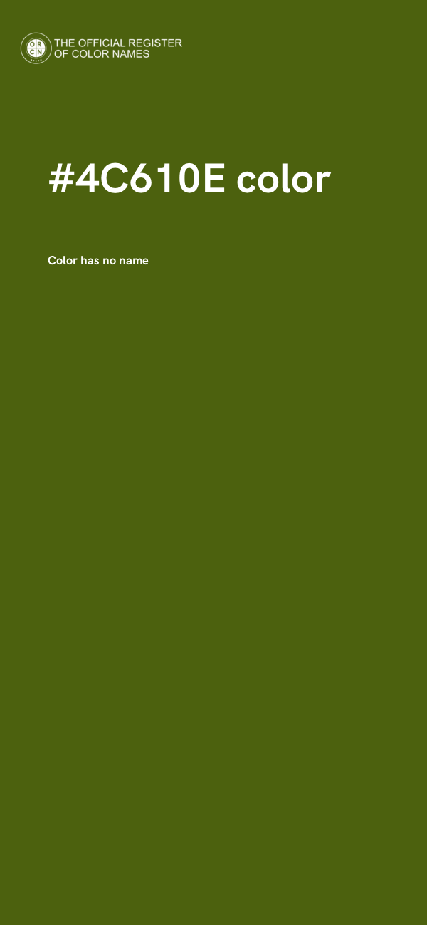 #4C610E color image