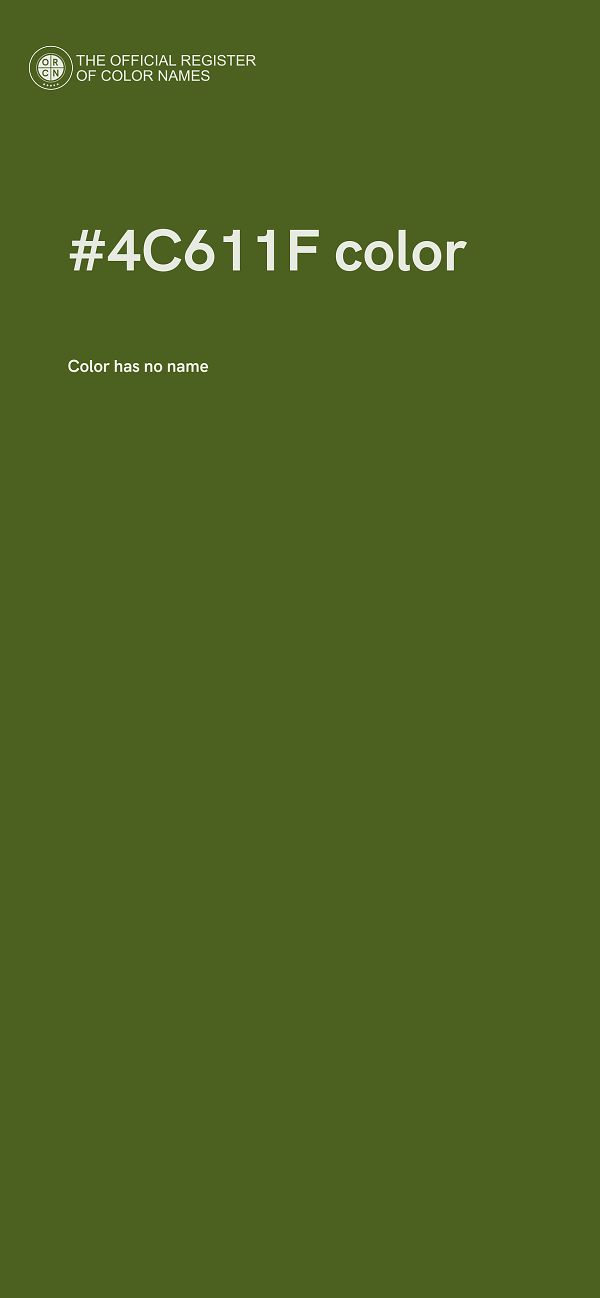 #4C611F color image