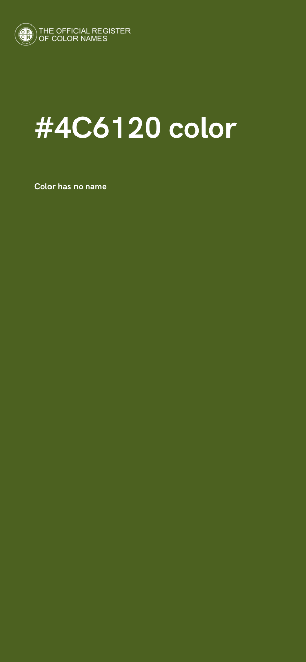 #4C6120 color image
