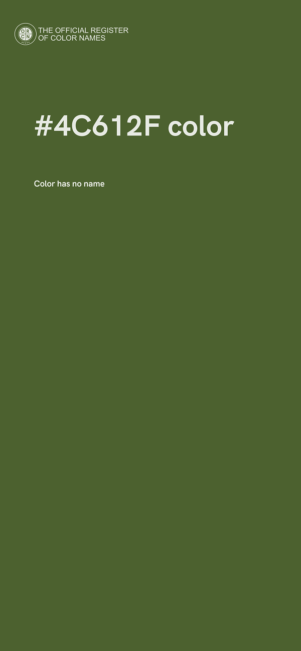 #4C612F color image