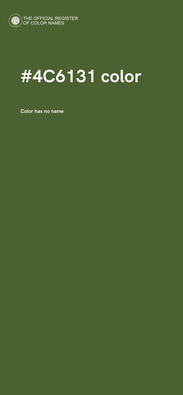 #4C6131 color image