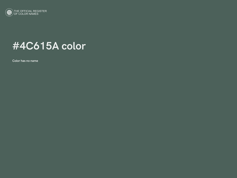 #4C615A color image