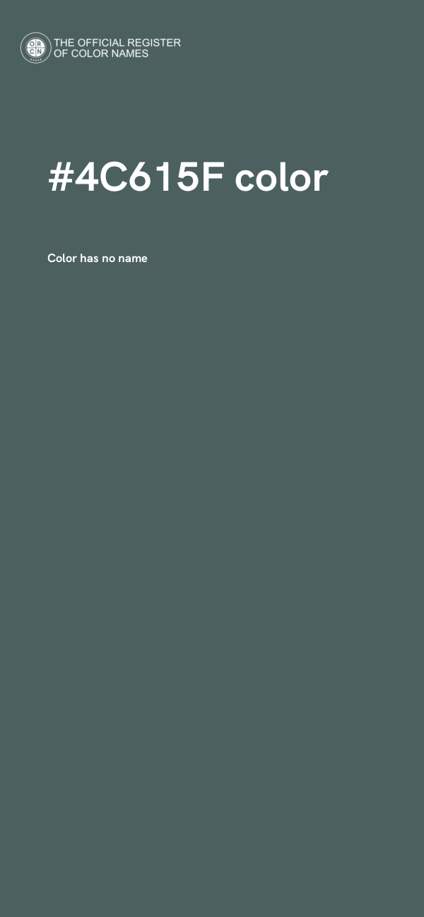 #4C615F color image