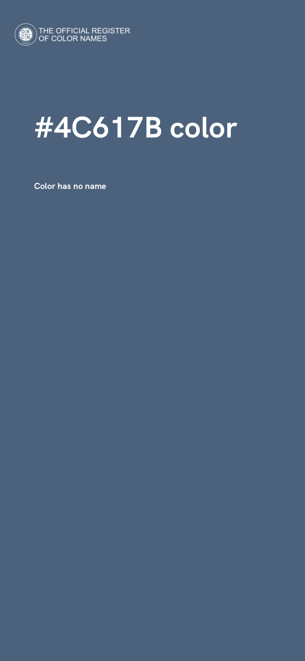 #4C617B color image