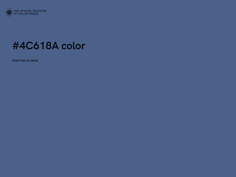 #4C618A color image