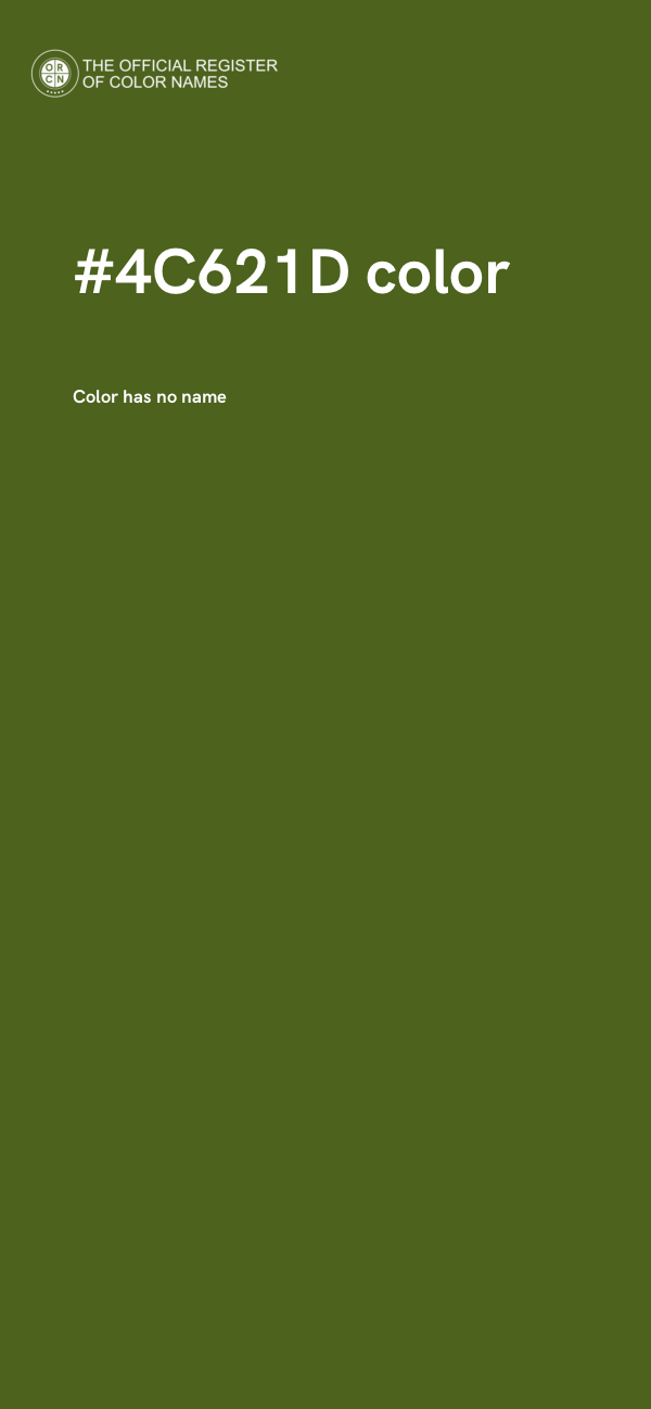 #4C621D color image