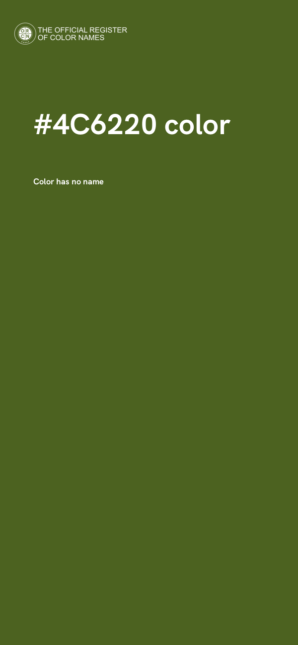 #4C6220 color image