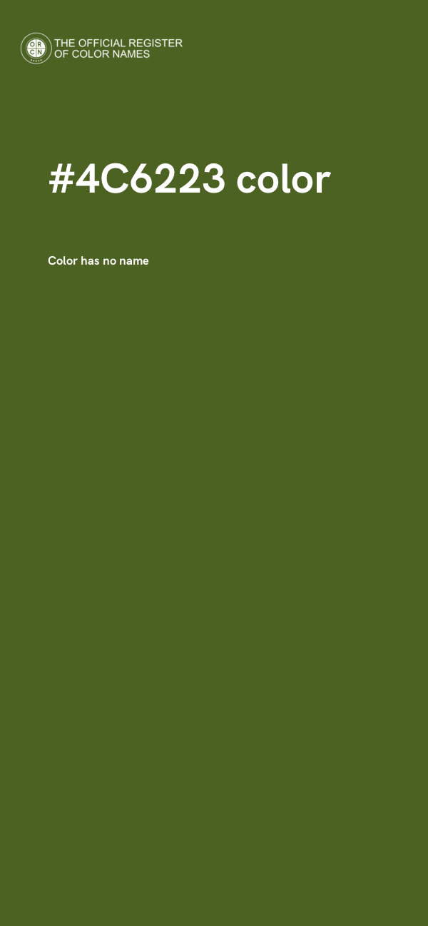 #4C6223 color image