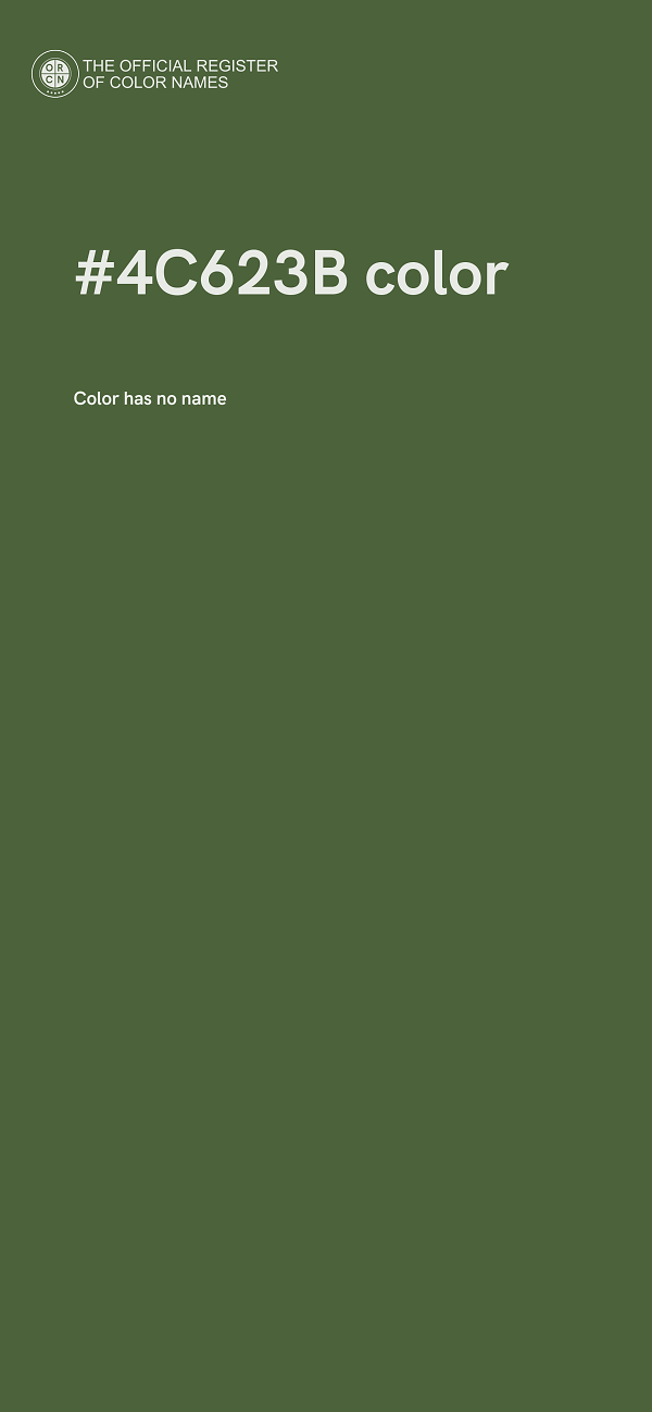 #4C623B color image