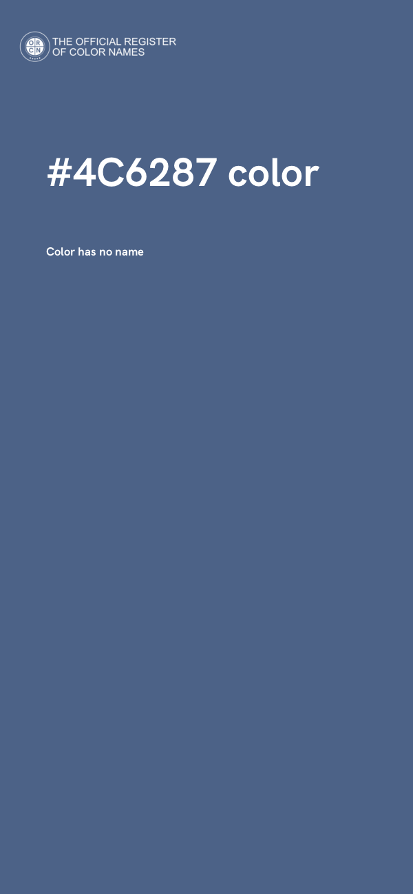#4C6287 color image