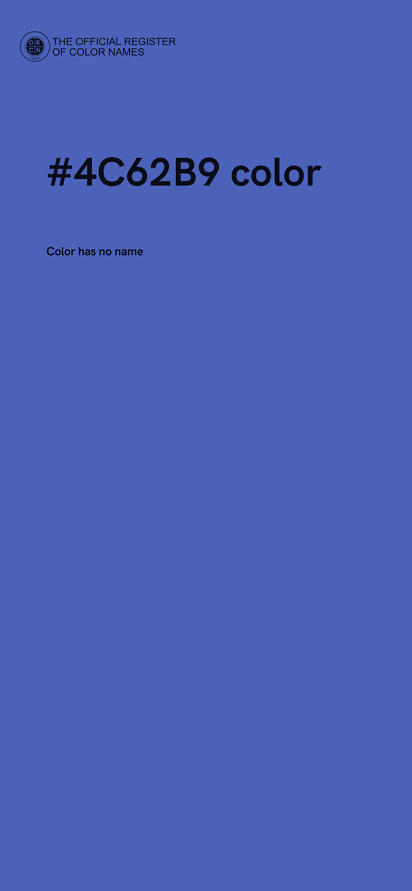 #4C62B9 color image