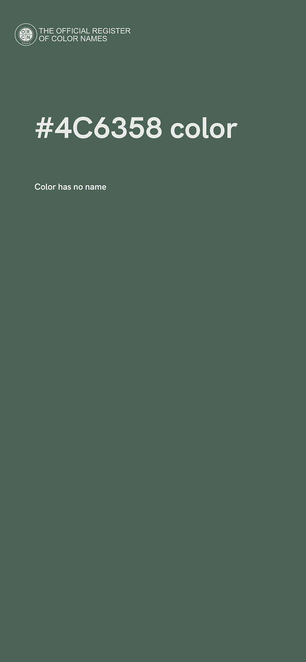 #4C6358 color image
