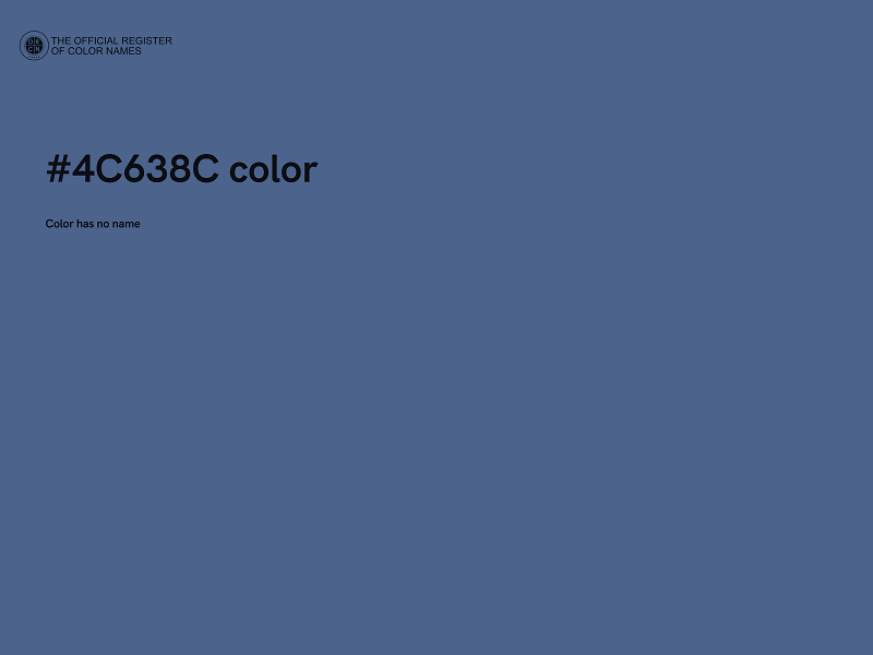 #4C638C color image