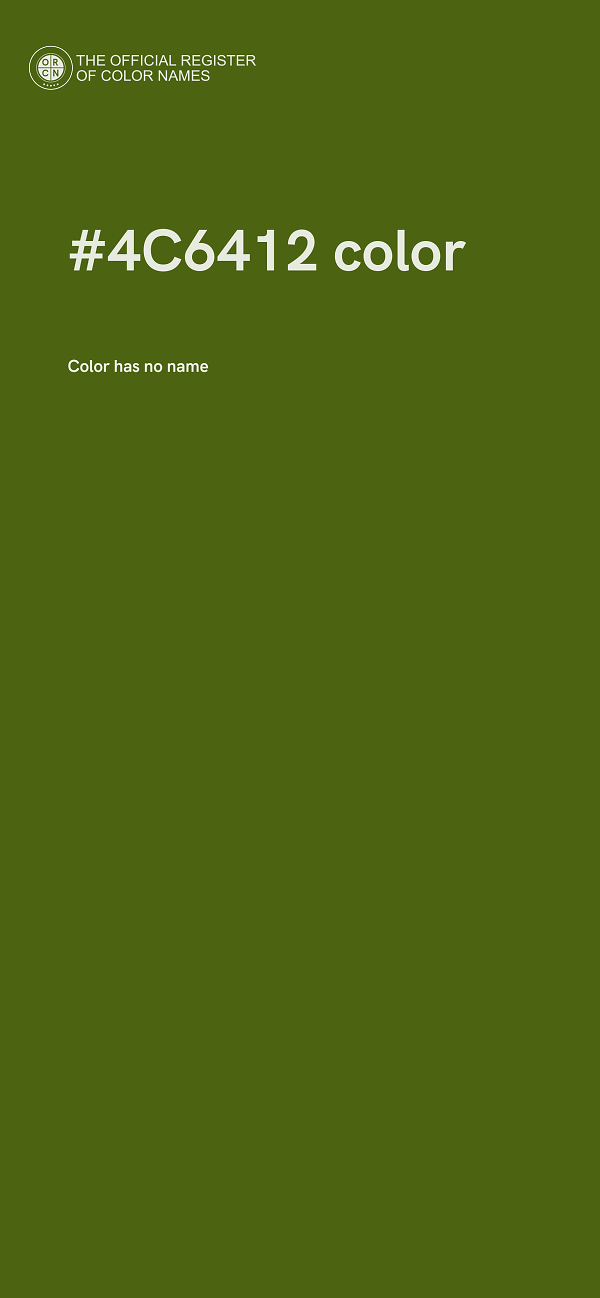 #4C6412 color image