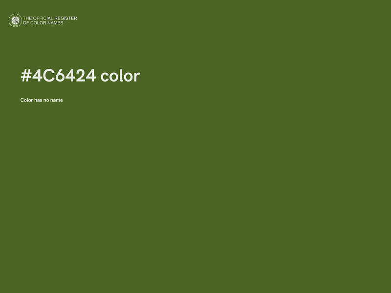 #4C6424 color image