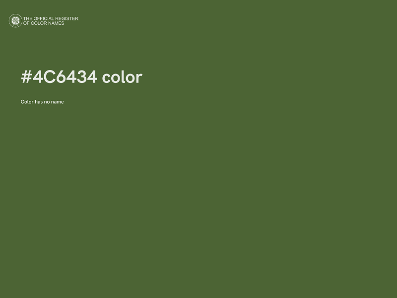 #4C6434 color image