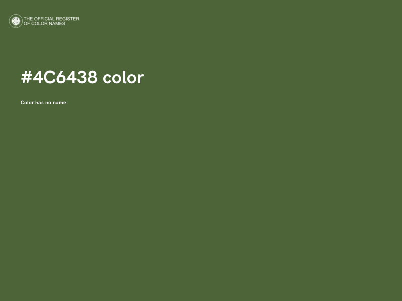 #4C6438 color image