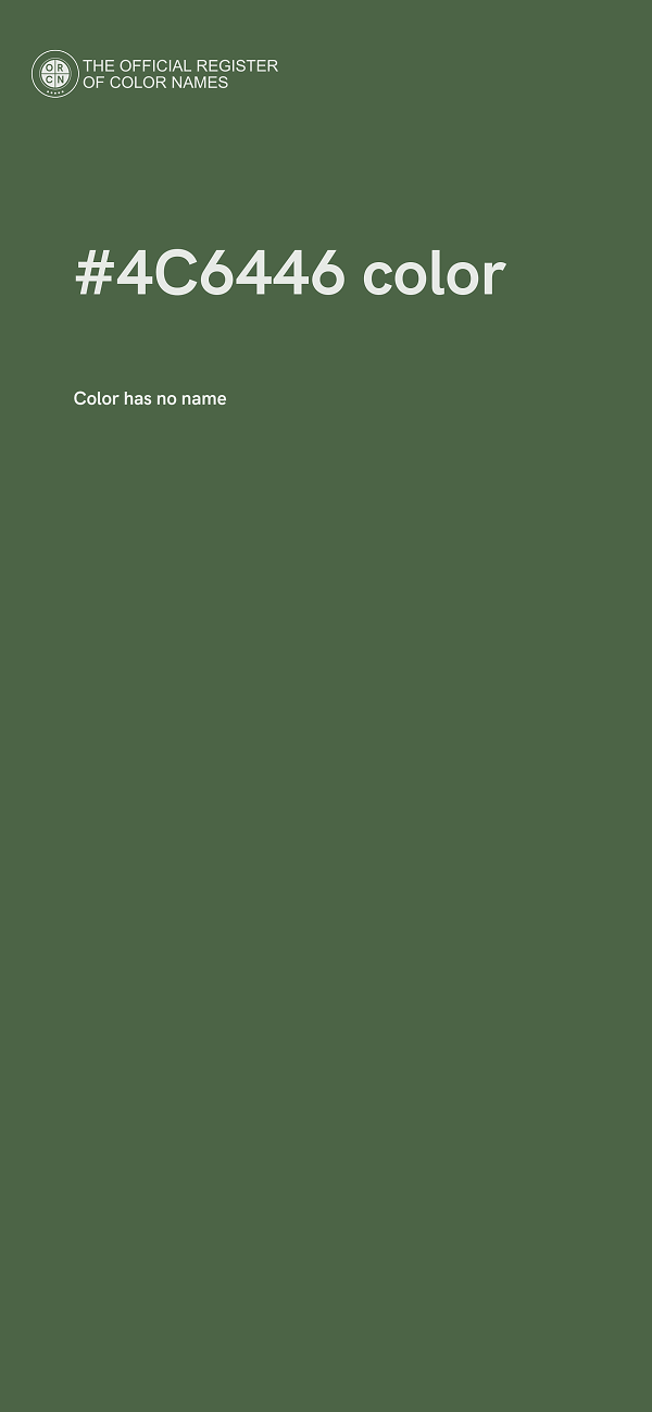 #4C6446 color image