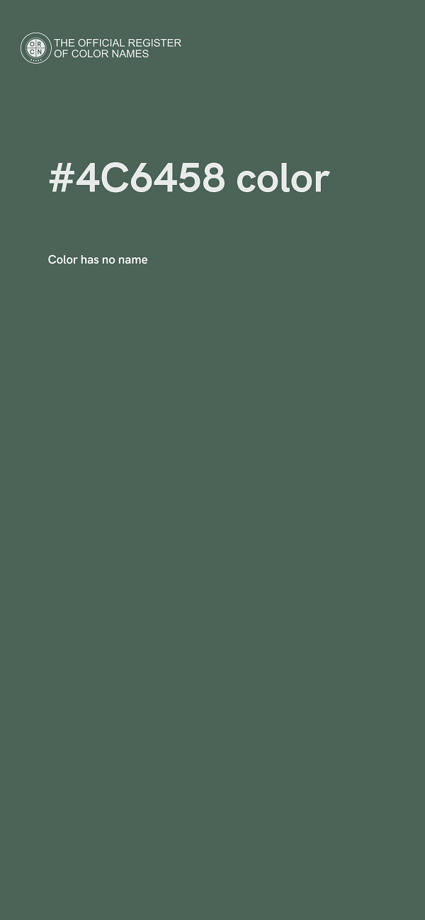 #4C6458 color image