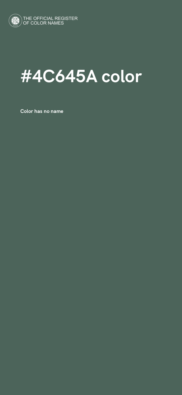 #4C645A color image