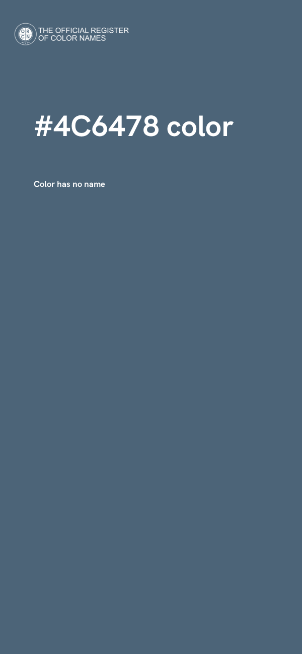 #4C6478 color image