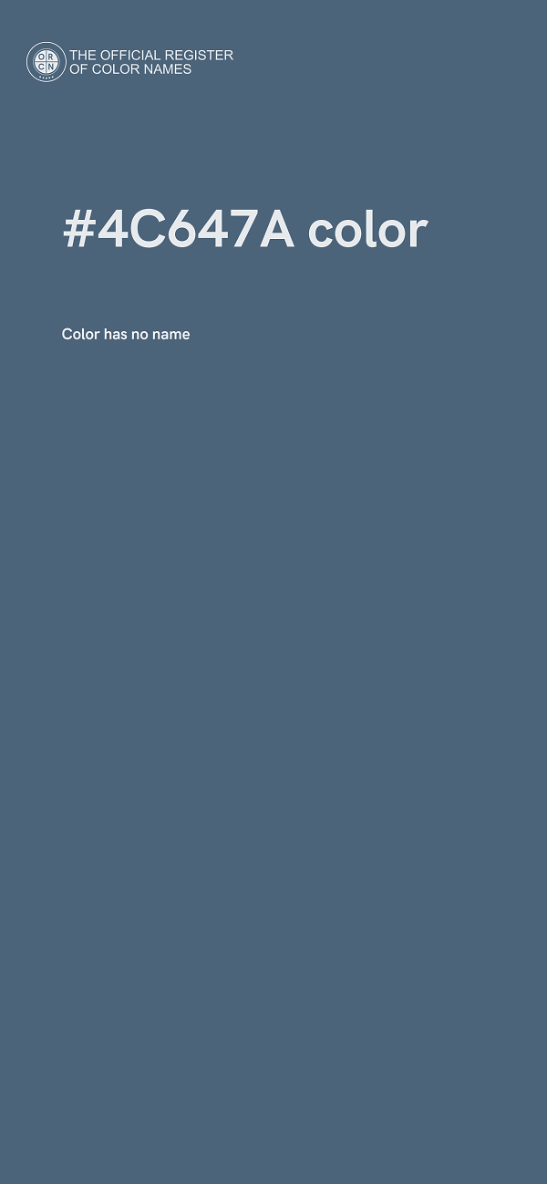 #4C647A color image