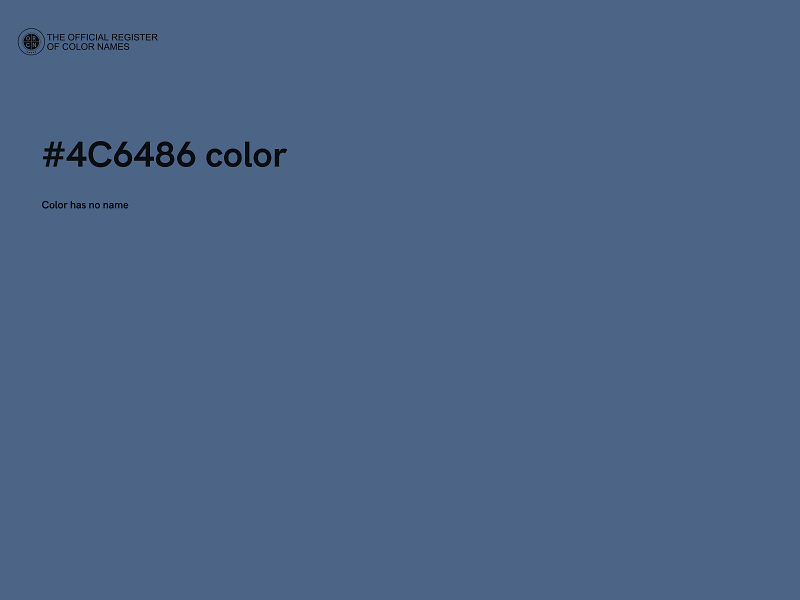 #4C6486 color image