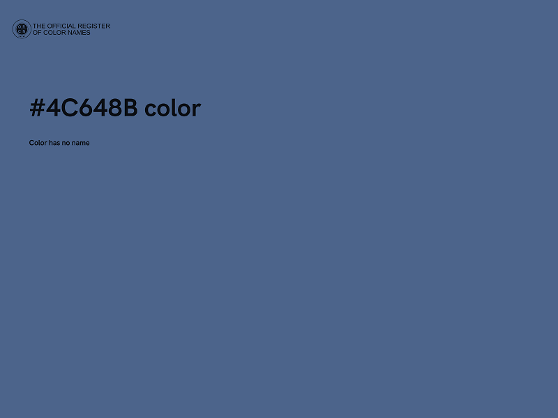 #4C648B color image