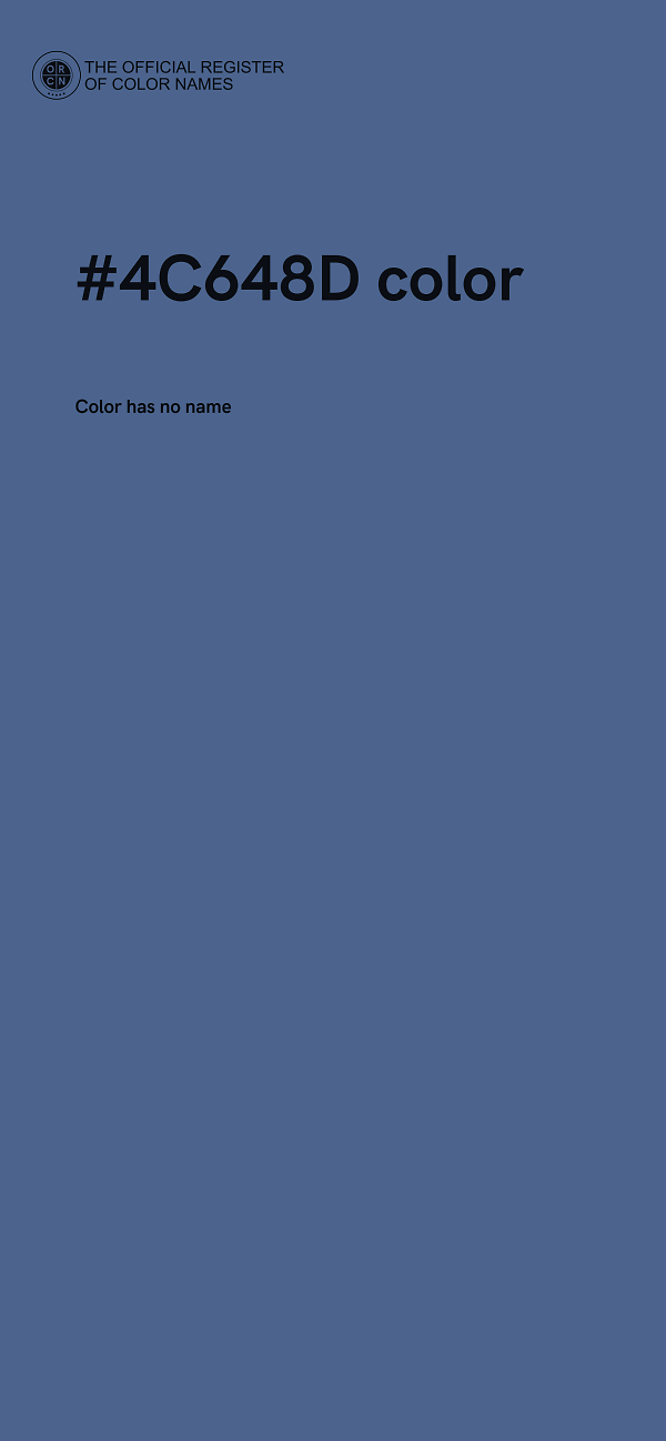 #4C648D color image