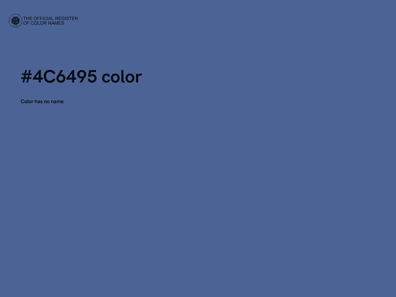 #4C6495 color image