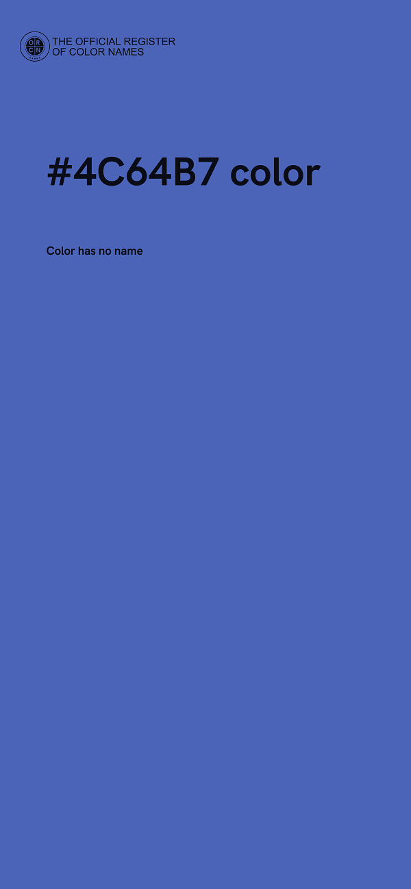 #4C64B7 color image
