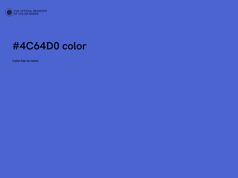 #4C64D0 color image