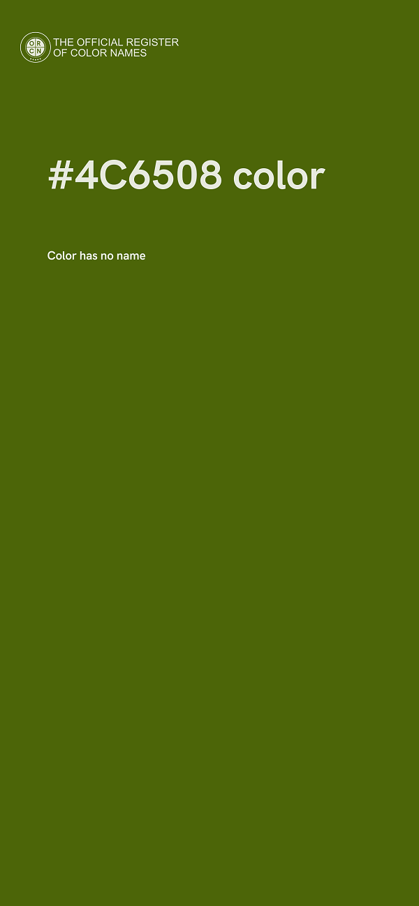 #4C6508 color image