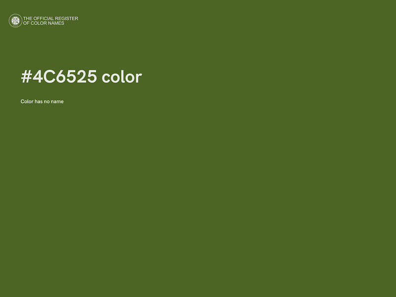 #4C6525 color image