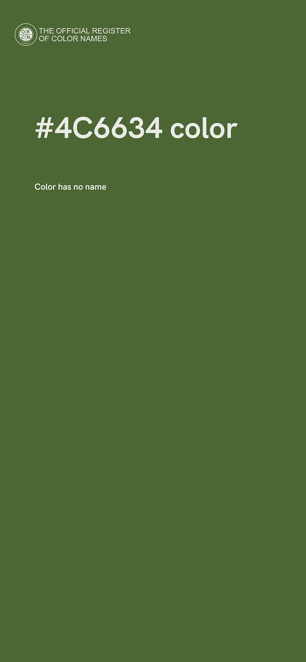 #4C6634 color image